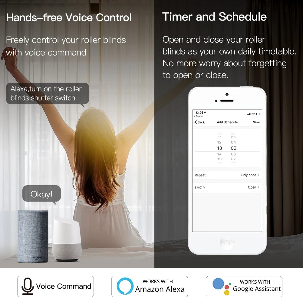 Tuya WiFi Curtain Switch Module – Smart Roller Shutter Motor Control