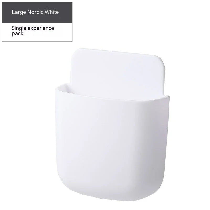 Wall-Mounted Storage Box – Phone & Remote Holder Stand