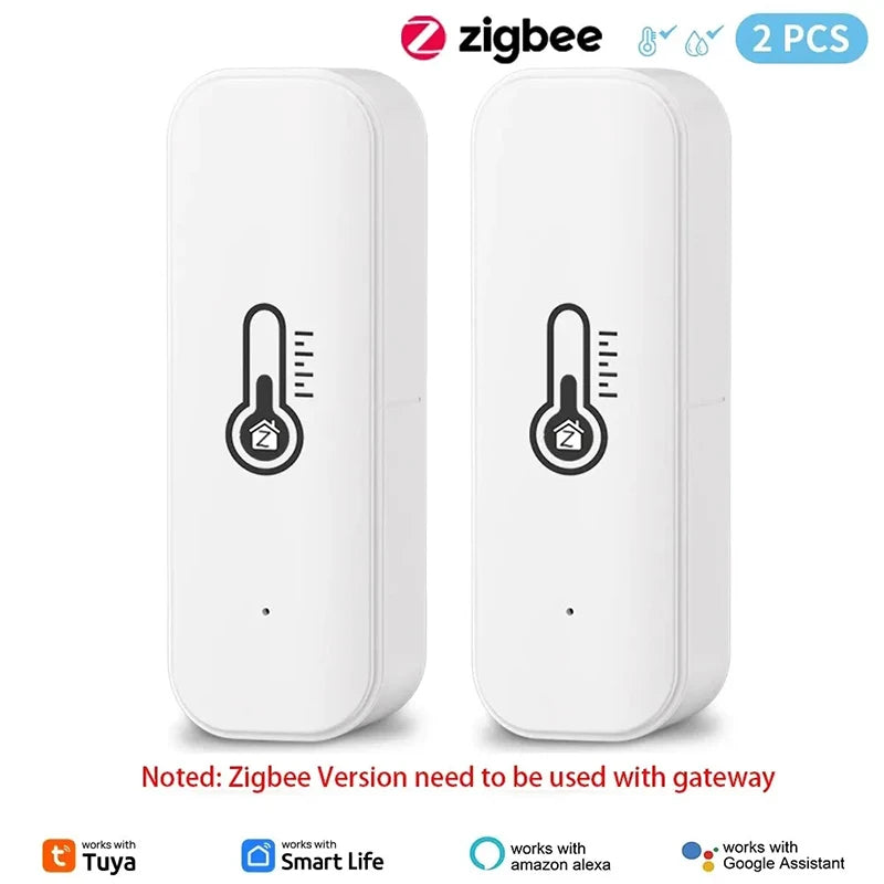 2PCS Tuya Zigbee WiFi Temp & Humidity Sensors