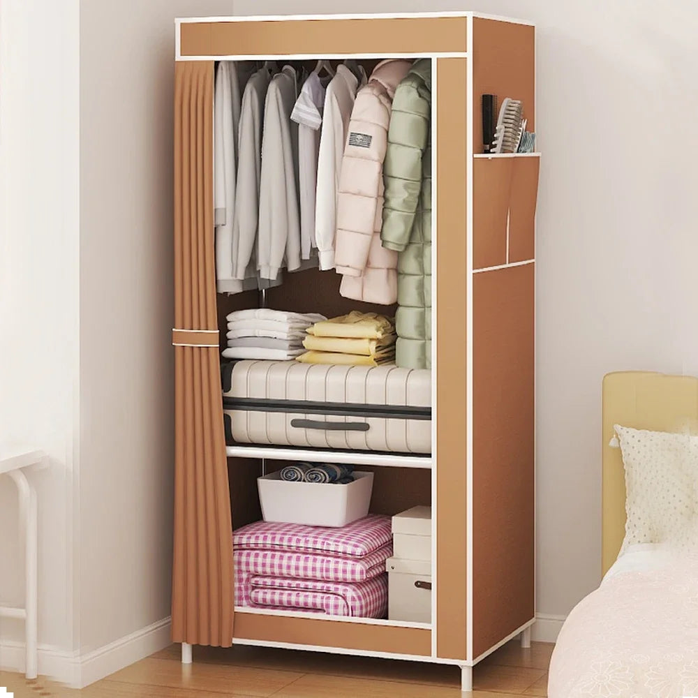 Dustproof Fabric Wardrobe – Foldable, Multilayer, Large Capacity