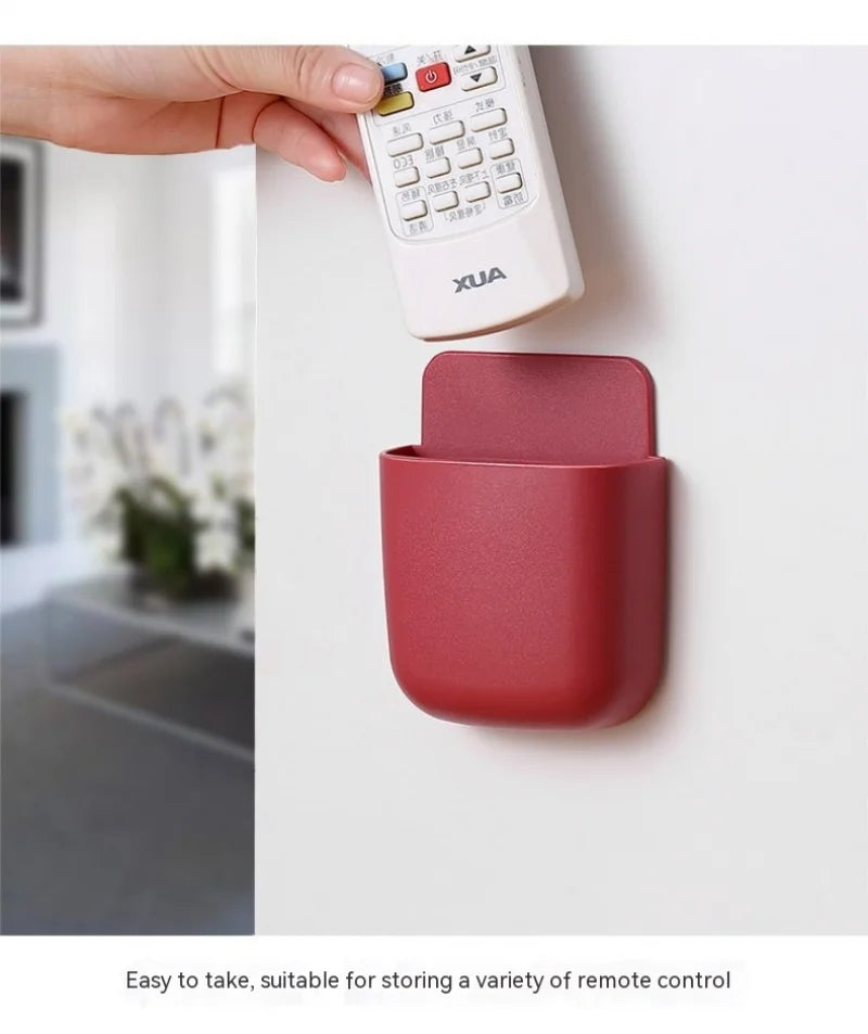 Wall-Mounted Storage Box – Phone & Remote Holder Stand