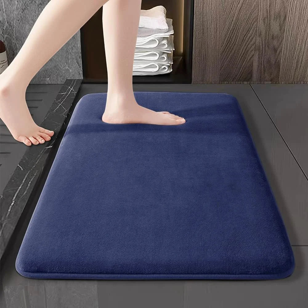 Super Absorbent Coral Velvet Anti-Slip Bathroom Floor Mat