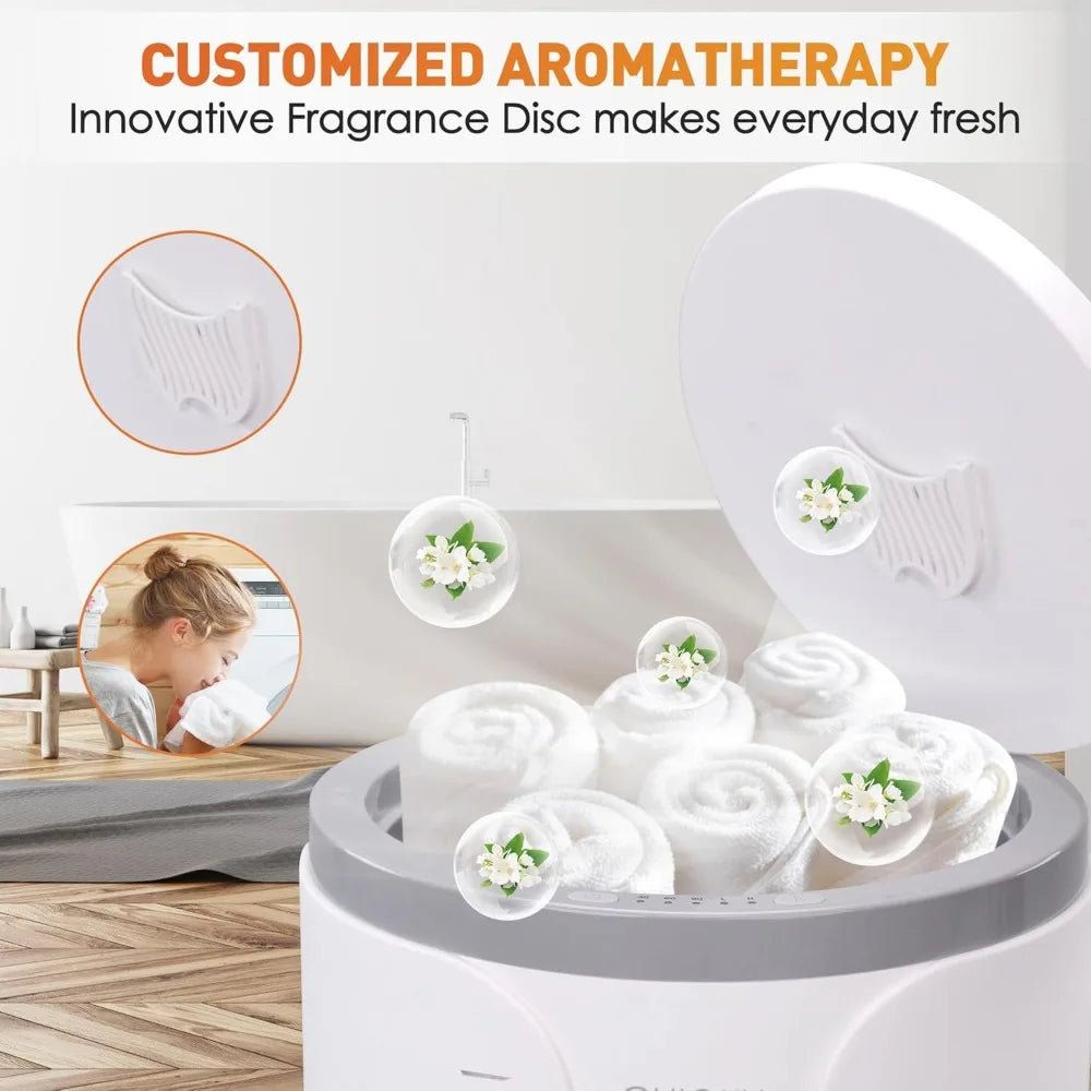 Large Bathroom Towel Warmer Bucket with Timer & Fragrance