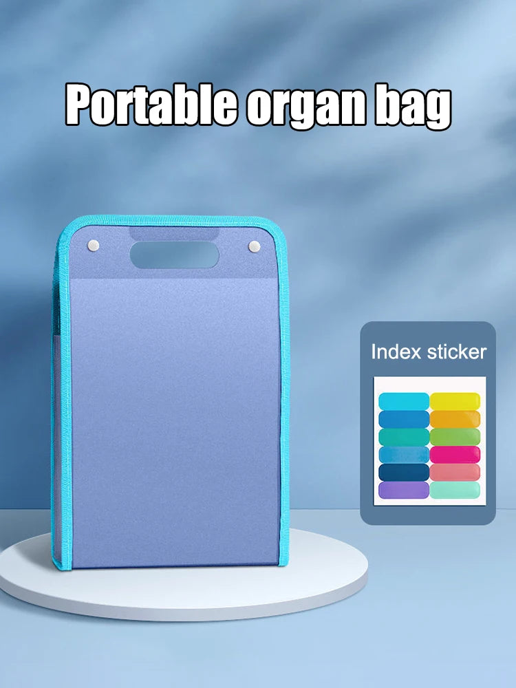 A4 Handheld File Organizer – 13-Layer Document Storage Bag