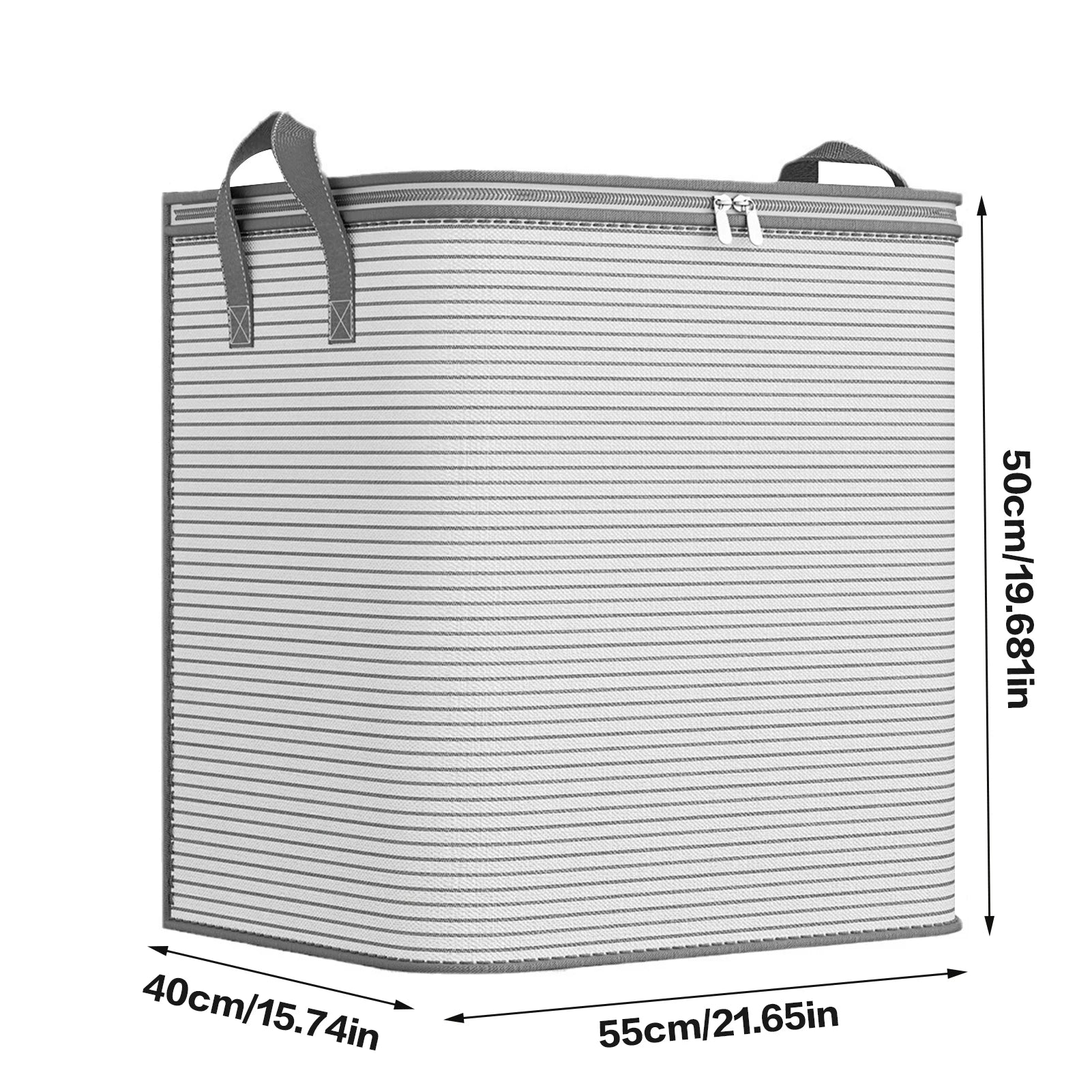 Large Capacity Quilts Storage Bag with Lid & Reinforced Handle
