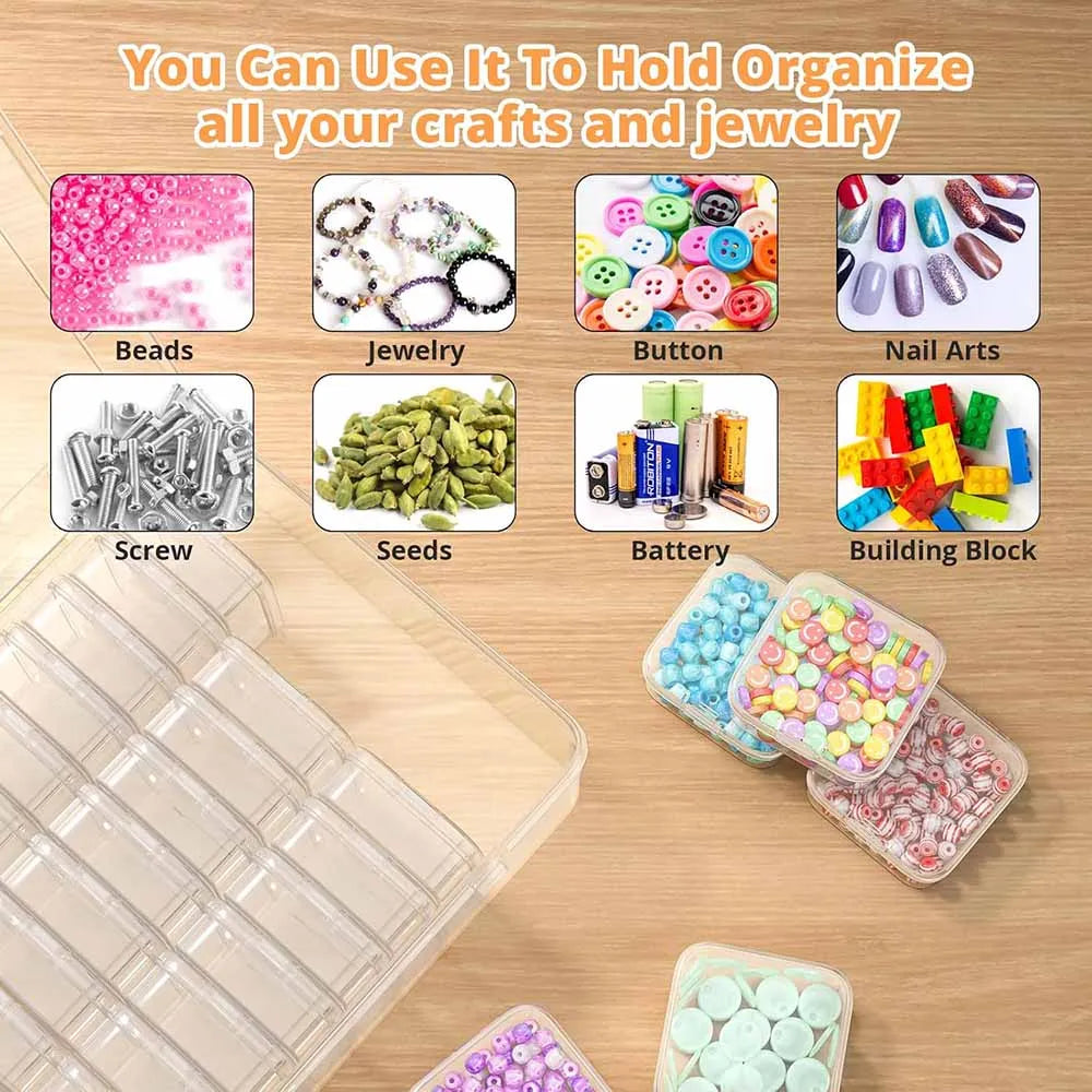 DIY Storage Box – 4 to 45 Grids for Crafts, Jewelry & Rhinestones