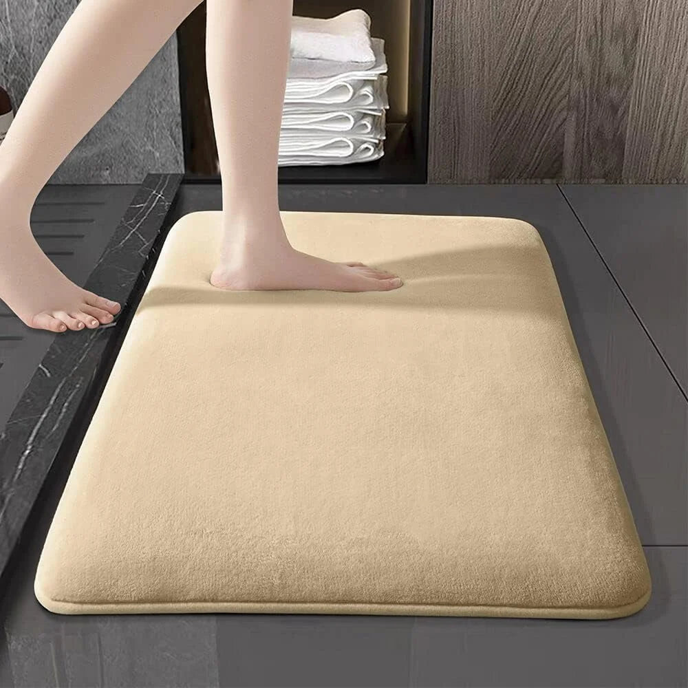 Super Absorbent Coral Velvet Anti-Slip Bathroom Floor Mat