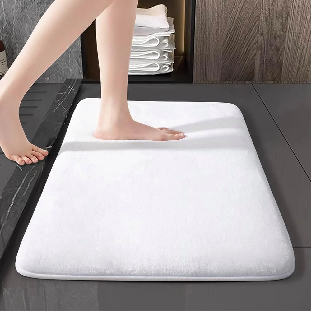 Super Absorbent Coral Velvet Anti-Slip Bathroom Floor Mat