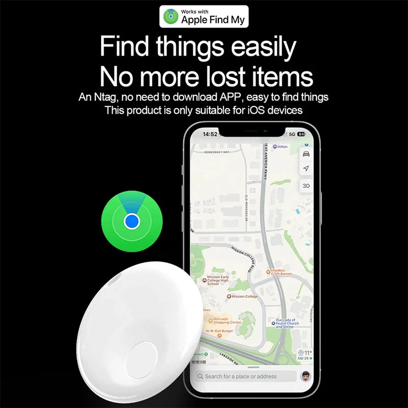 Mini Bluetooth GPS Tracker – Apple Find My Smart Tag Locator