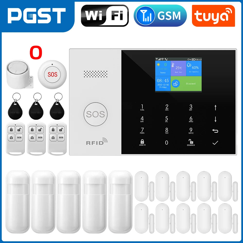 PGST Tuya Smart WiFi GSM Home Alarm System