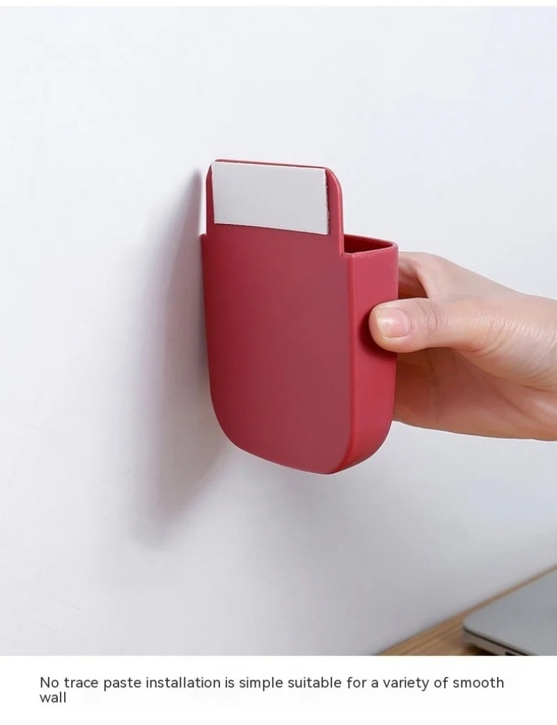 Wall-Mounted Storage Box – Phone & Remote Holder Stand
