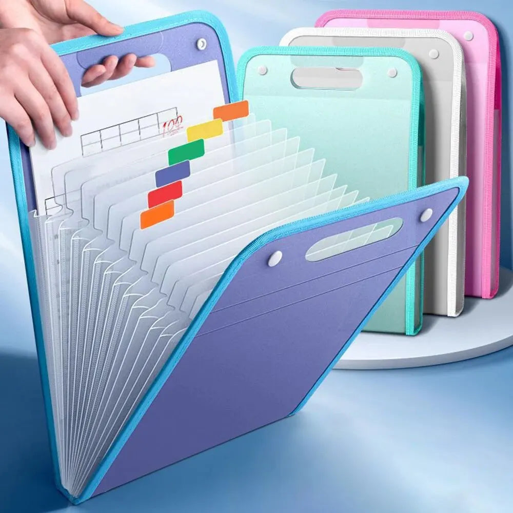 A4 Handheld File Organizer – 13-Layer Document Storage Bag