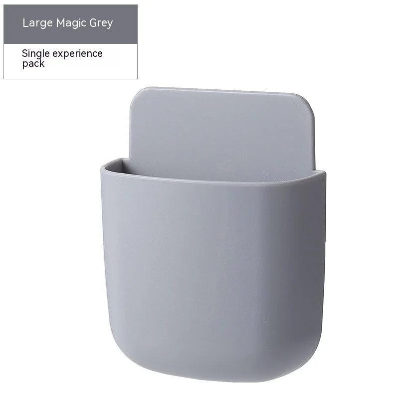 Wall-Mounted Storage Box – Phone & Remote Holder Stand