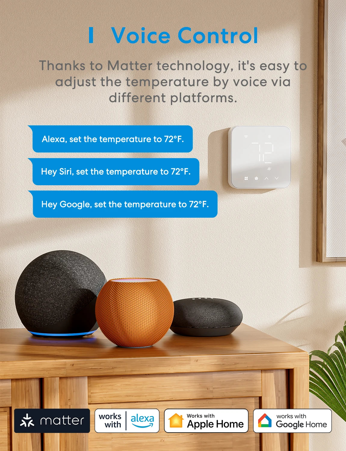 Meross Matter Wi-Fi Smart Thermostat