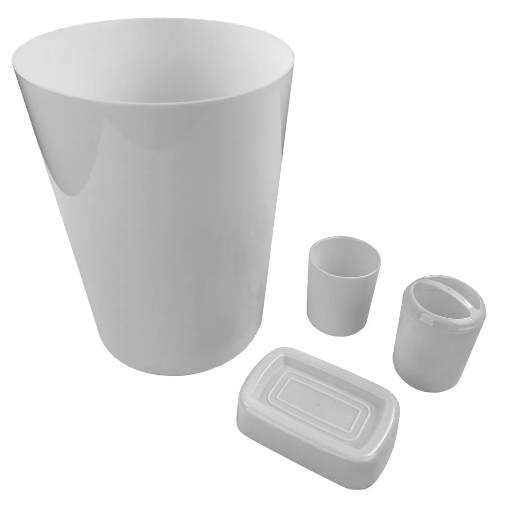 4-Piece Plastic Bathroom Set