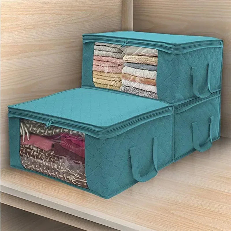 Large Capacity Foldable Fabric Clothes Storage Box with Zipper