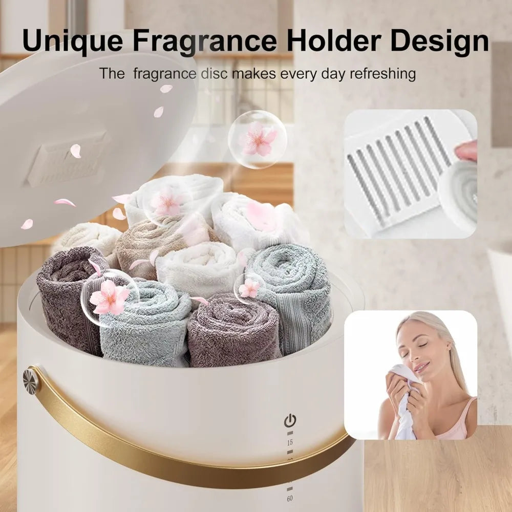 Luxury Large Towel Warmer with Fragrance Holder – Fits 2 Towels