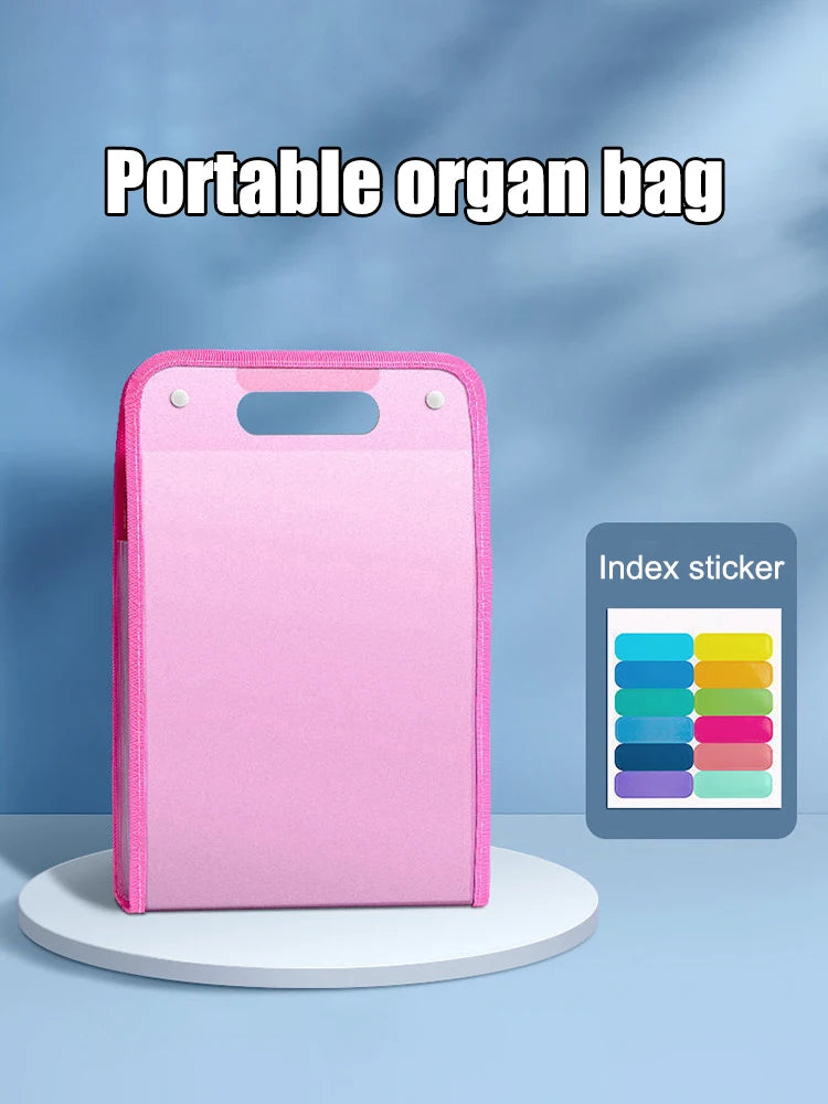 A4 Handheld File Organizer – 13-Layer Document Storage Bag