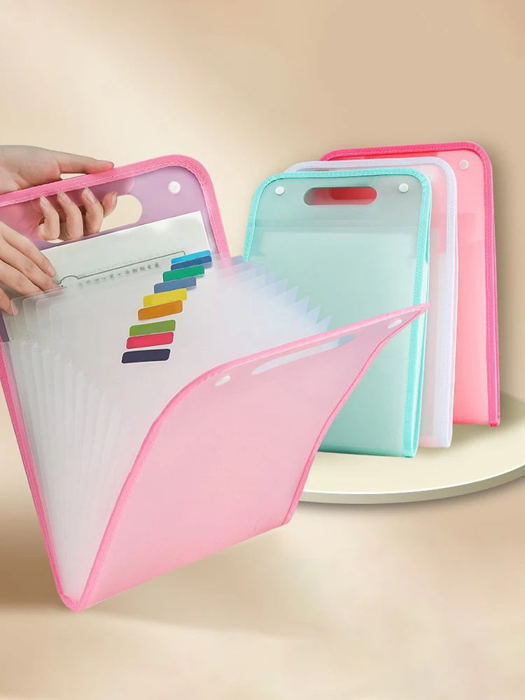 A4 Handheld File Organizer – 13-Layer Document Storage Bag