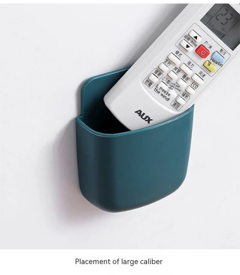 Wall-Mounted Storage Box – Phone & Remote Holder Stand