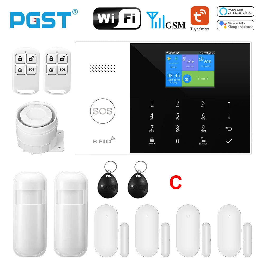 PGST Tuya Smart WiFi GSM Home Alarm System