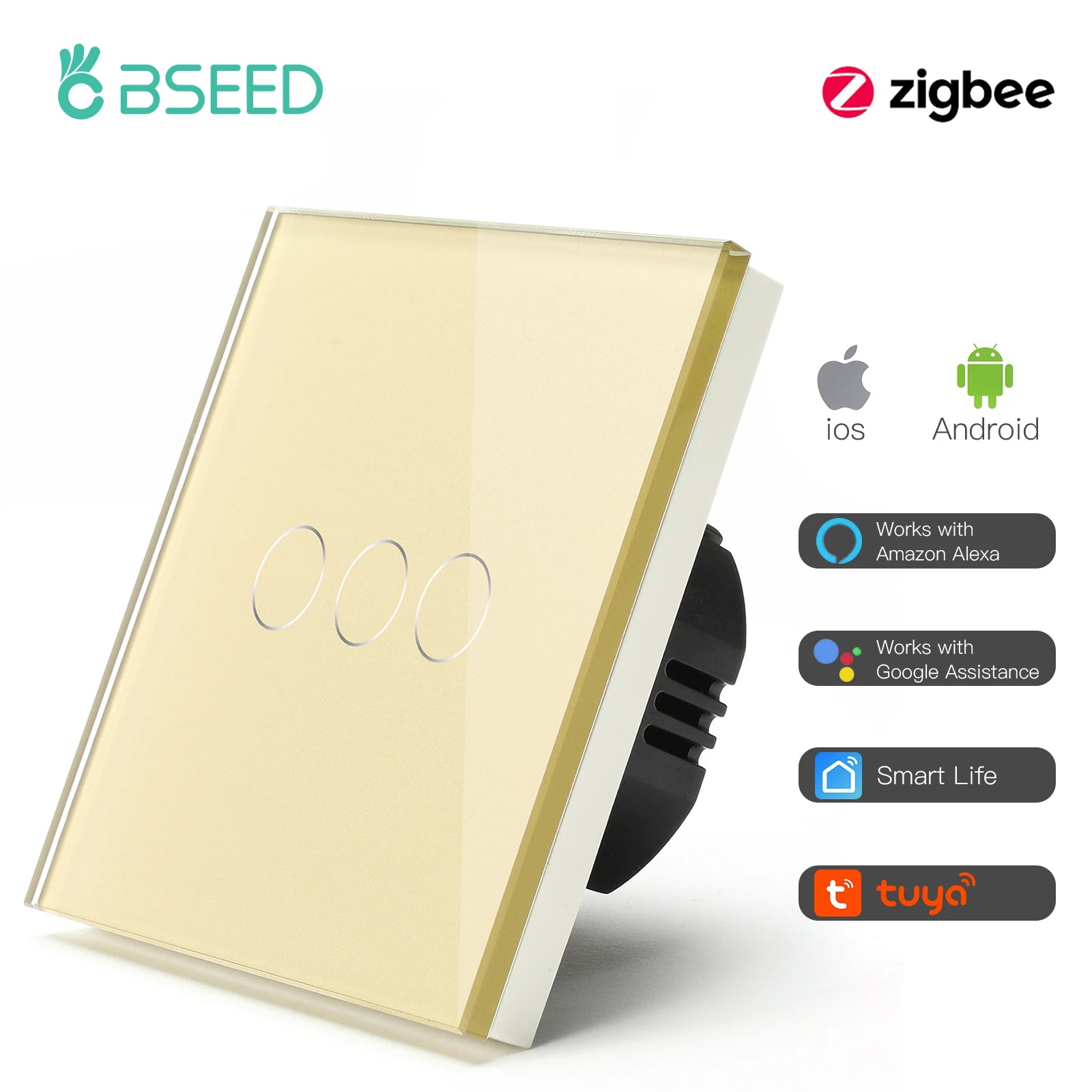 BSEED Zigbee Smart Touch Light Switch