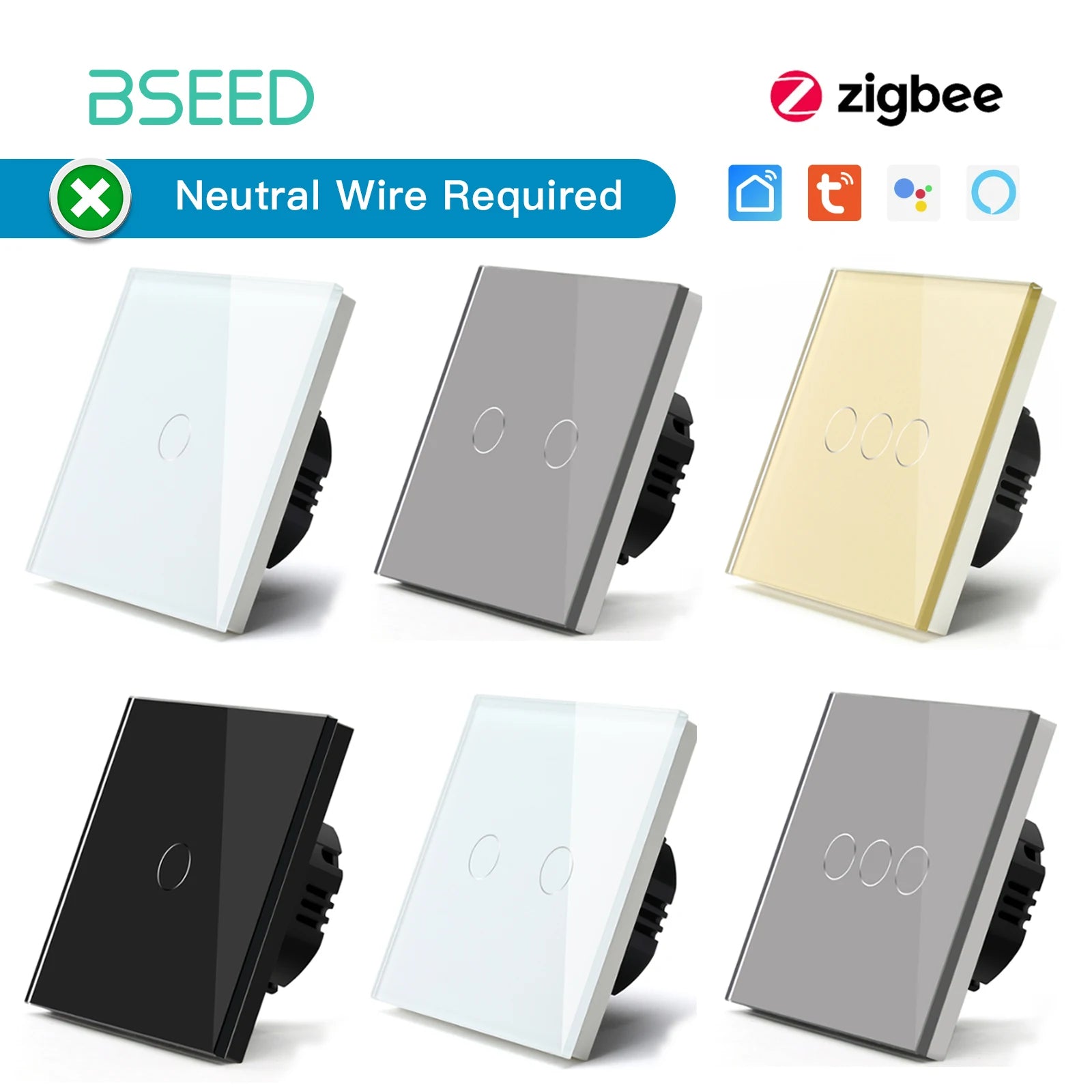 BSEED Zigbee Smart Touch Light Switch
