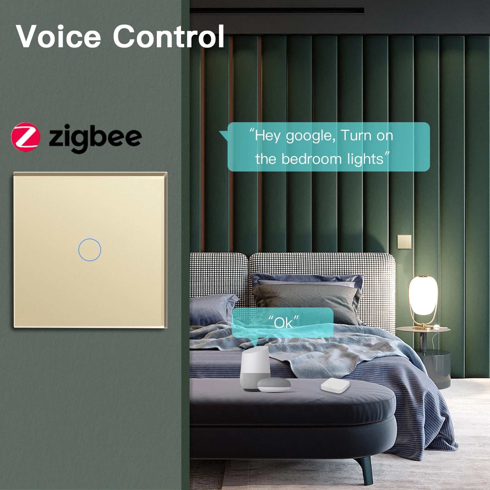 BSEED Zigbee Touch Light Switch – 1/2/3 Gang, Tuya & Alexa Compatible