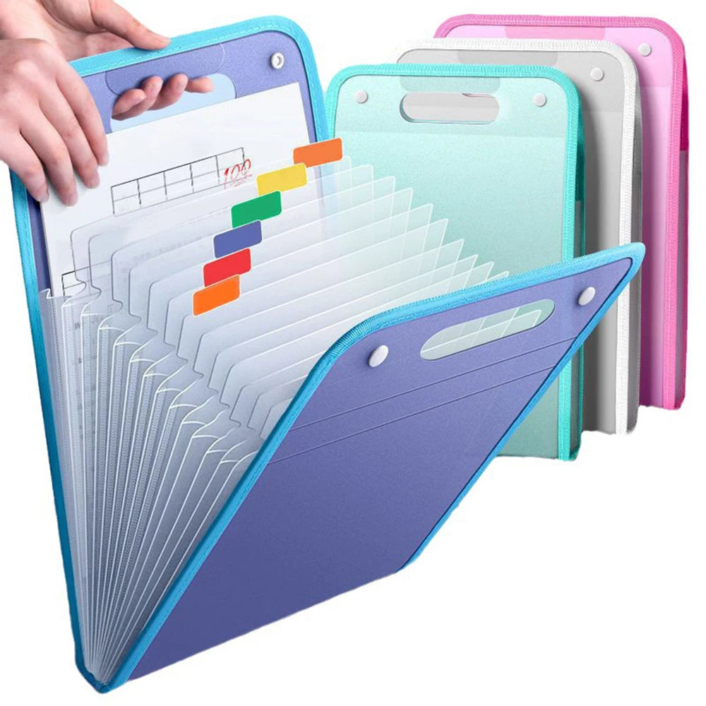 A4 Handheld File Organizer – 13-Layer Document Storage Bag