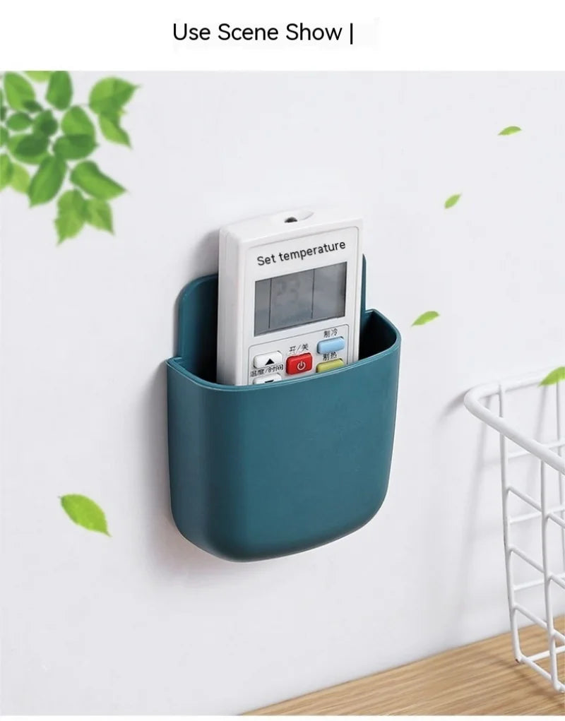 Wall-Mounted Storage Box – Phone & Remote Holder Stand