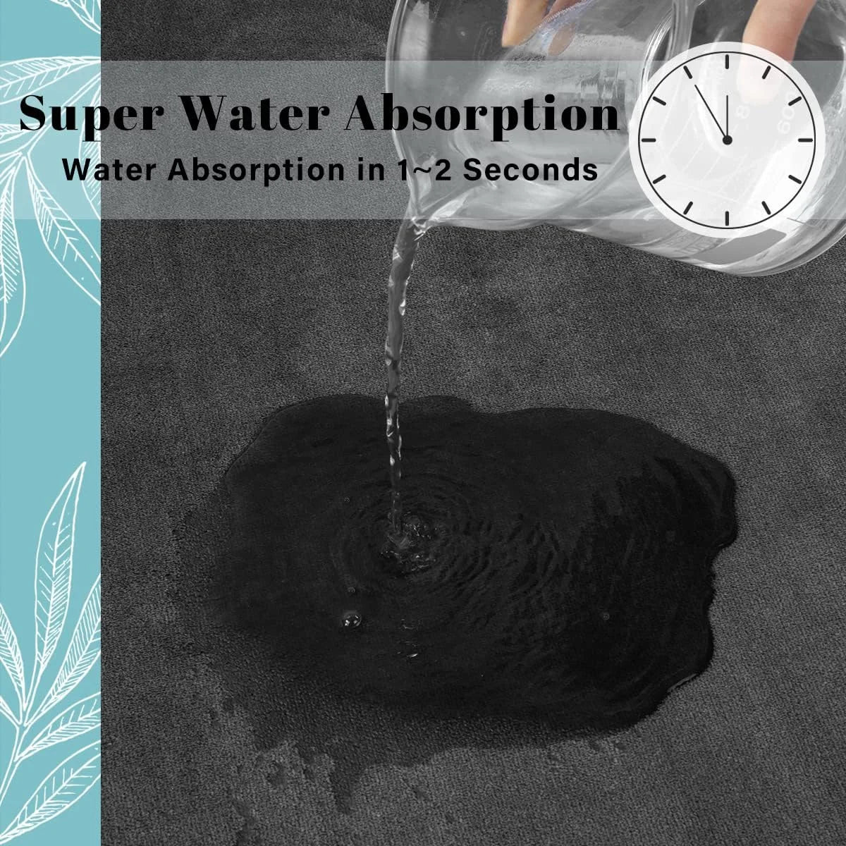 Super Absorbent Coral Velvet Anti-Slip Bathroom Floor Mat