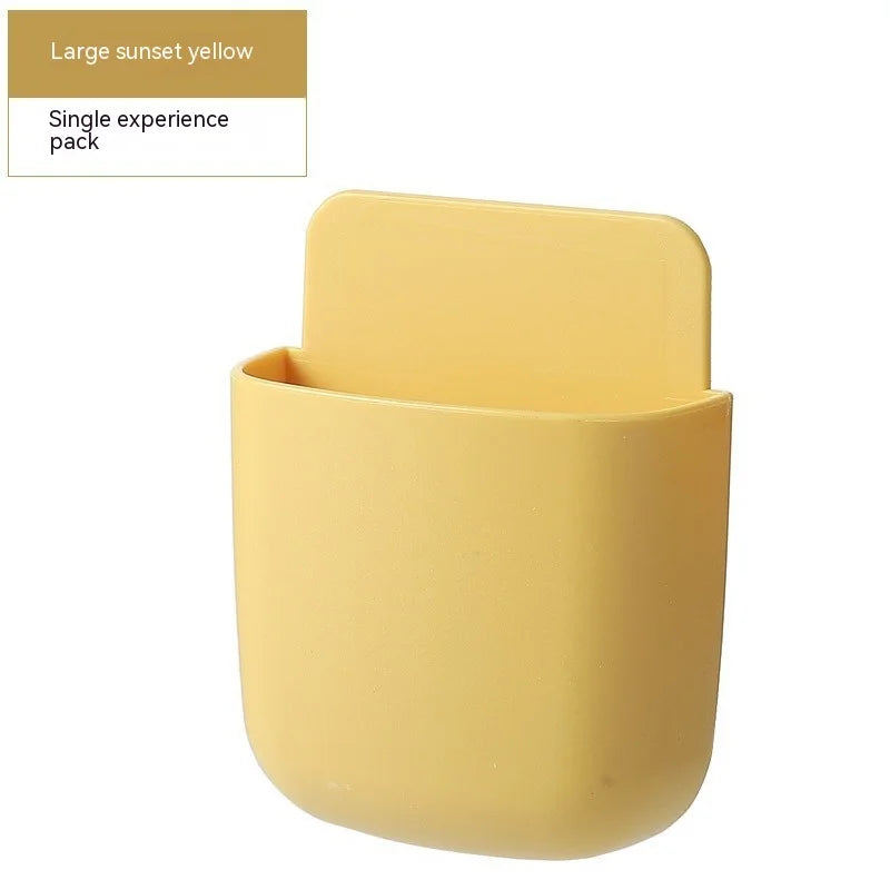 Wall-Mounted Storage Box – Phone & Remote Holder Stand