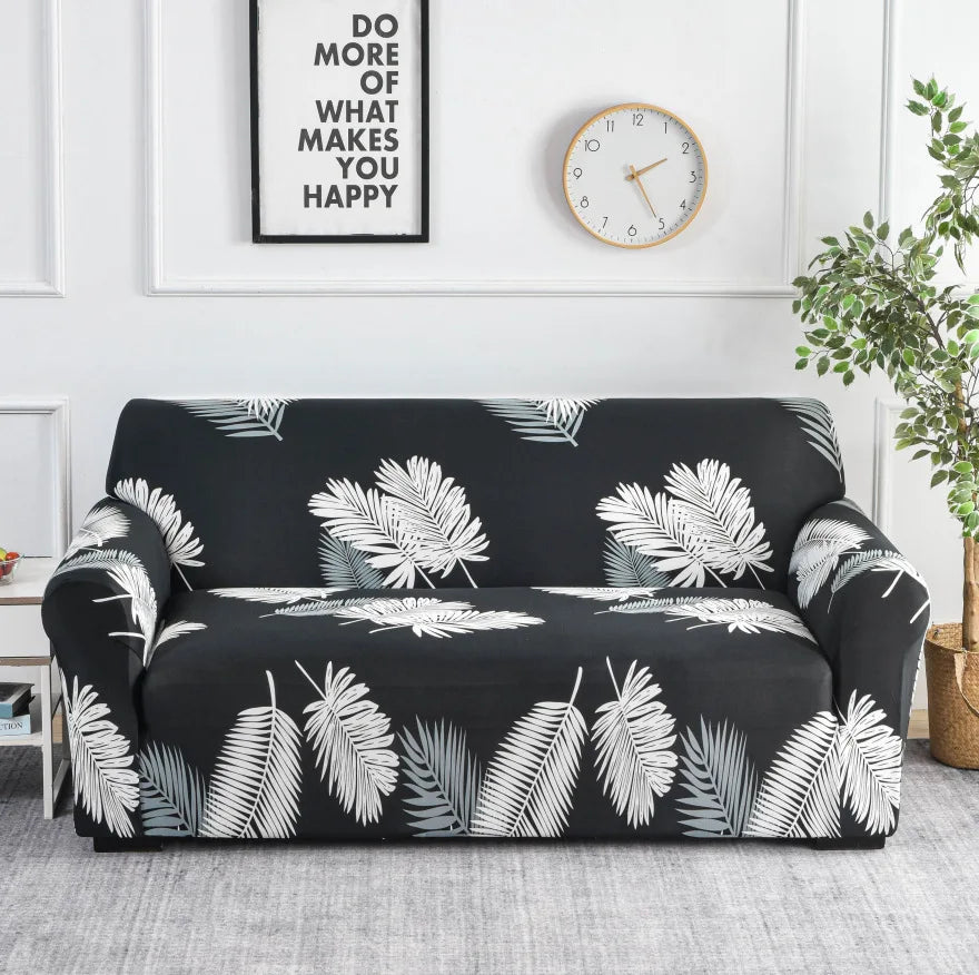 Flower Print Elastic Spandex Sofa Cover