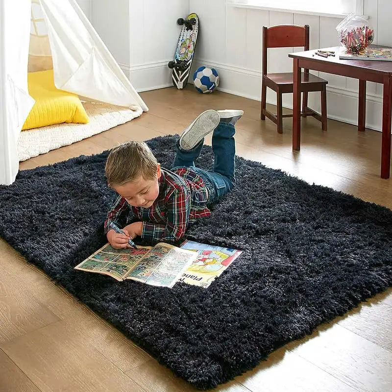 Plush Soft Fluffy Carpet Rug for Living Room & Kids’ Bedroom