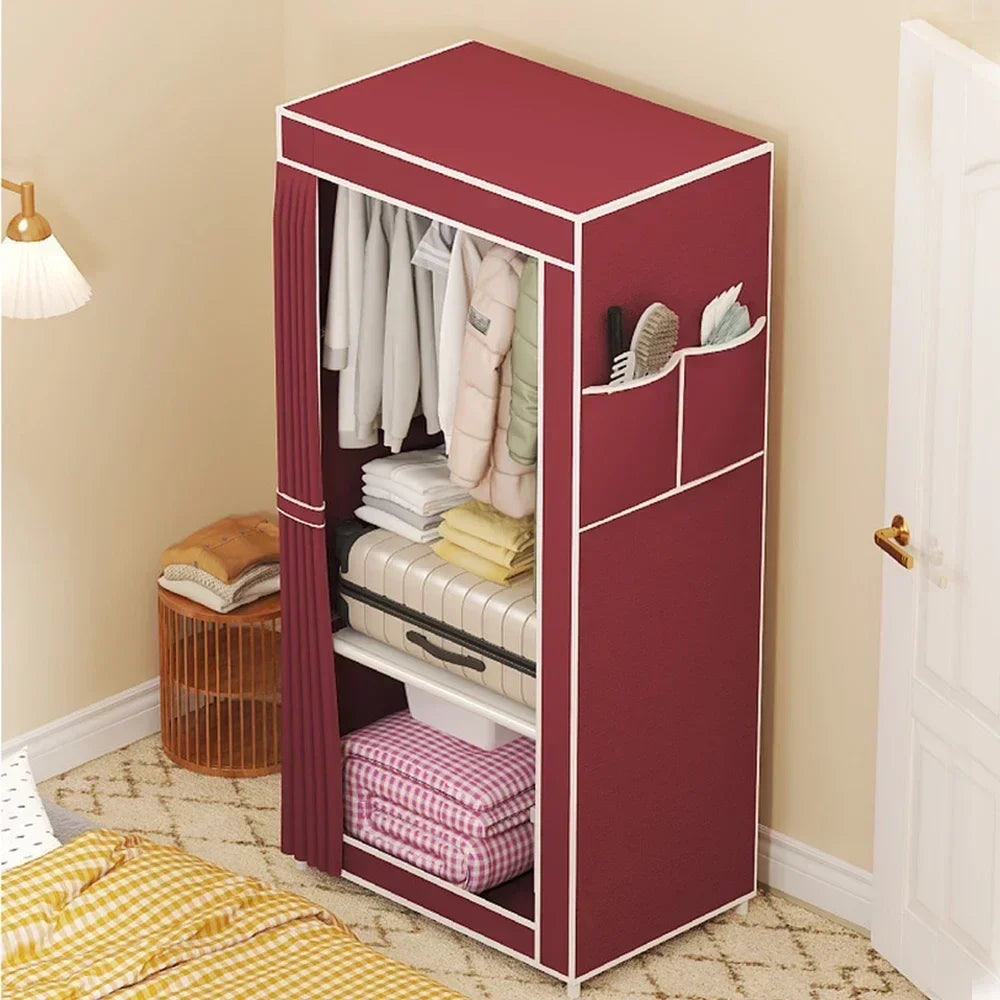 Dustproof Fabric Wardrobe – Foldable, Multilayer, Large Capacity