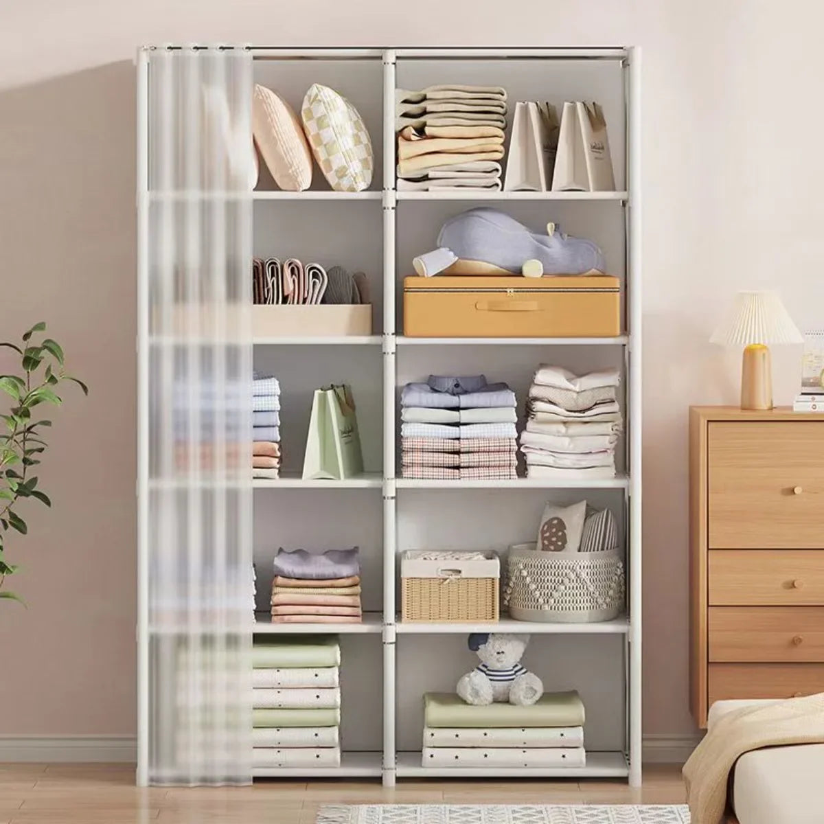 6/5-Layer Dustproof Wardrobe & Bookshelf