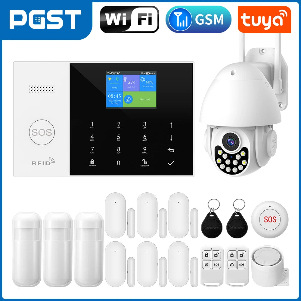 PGST Tuya Smart WiFi GSM Home Alarm System