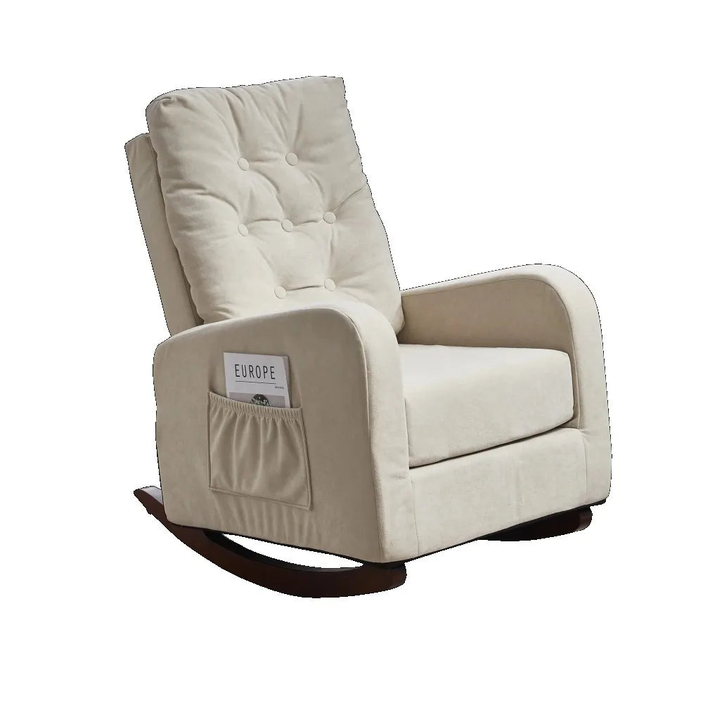Adjustable Recliner Tatami Rocking Sofa Chair – Beige