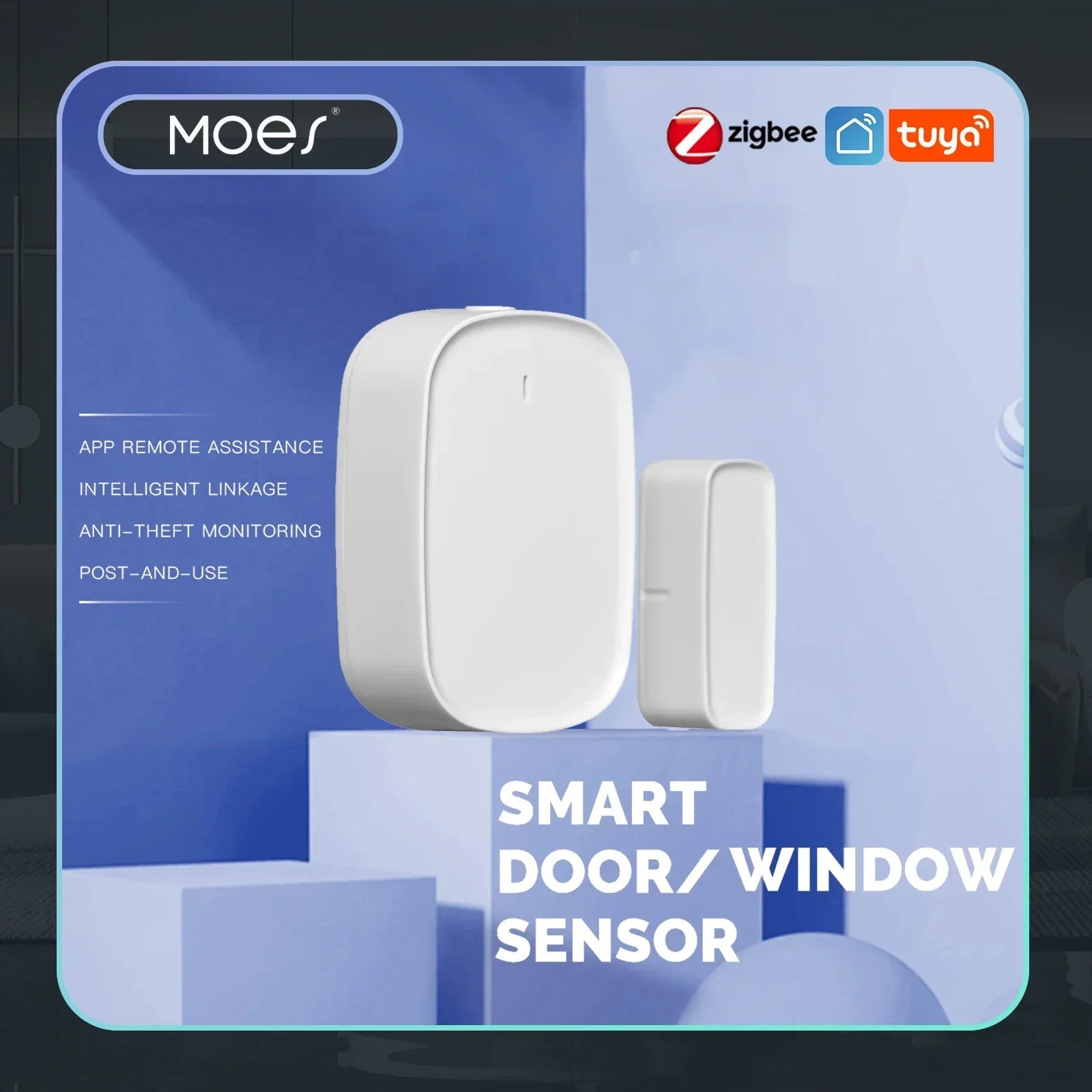 MOES ZigBee Smart Window/Door Sensor – Tuya App Control