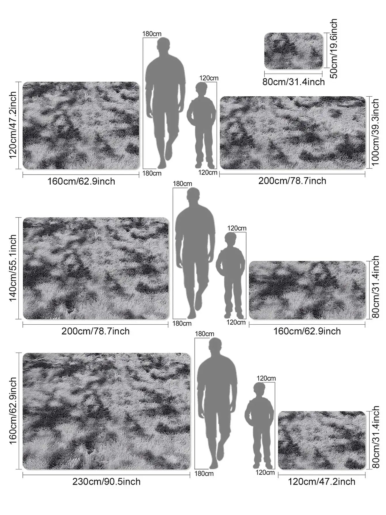 Plush Soft Fluffy Carpet Rug for Living Room & Kids’ Bedroom