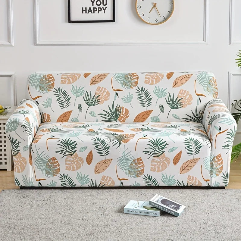 Flower Print Elastic Spandex Sofa Cover