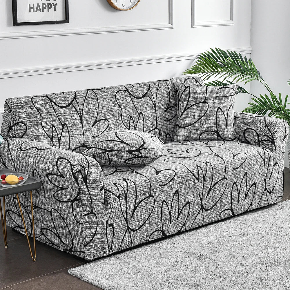 Flower Print Elastic Spandex Sofa Cover