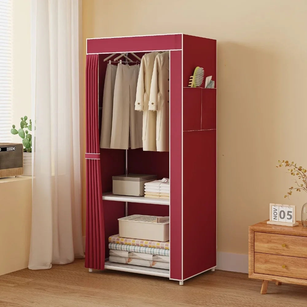Dustproof Fabric Wardrobe – Foldable, Multilayer, Large Capacity