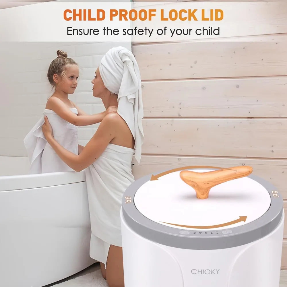 Large Bathroom Towel Warmer Bucket with Timer & Fragrance