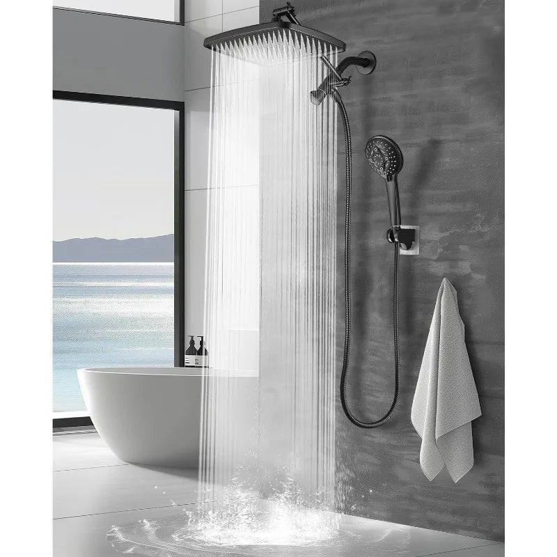 12" High Pressure Rain & Handheld Shower Head Combo