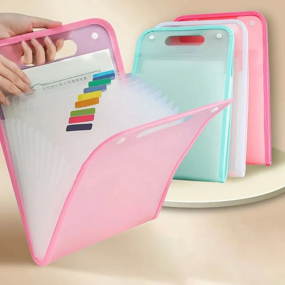 A4 Handheld File Organizer – 13-Layer Document Storage Bag