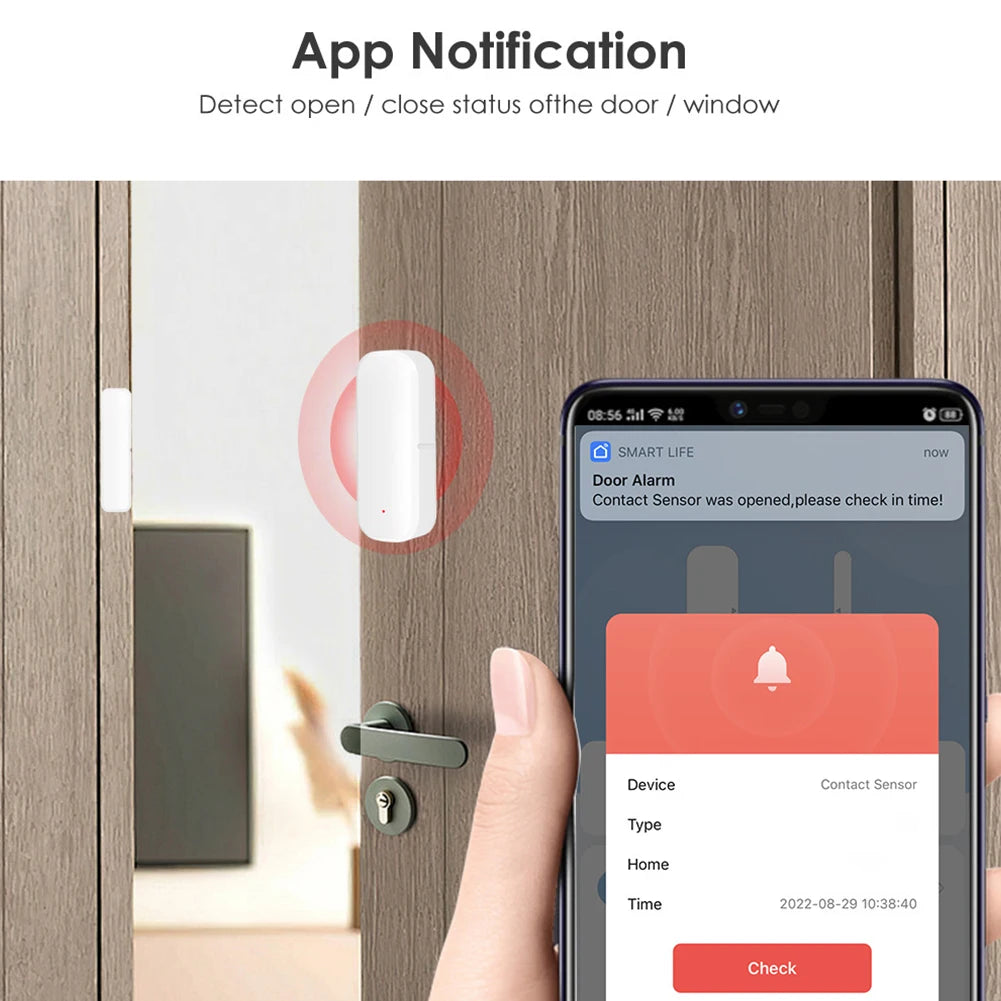 WiFi Zigbee Smart Door Sensor – App Control, Alexa & Google Home
