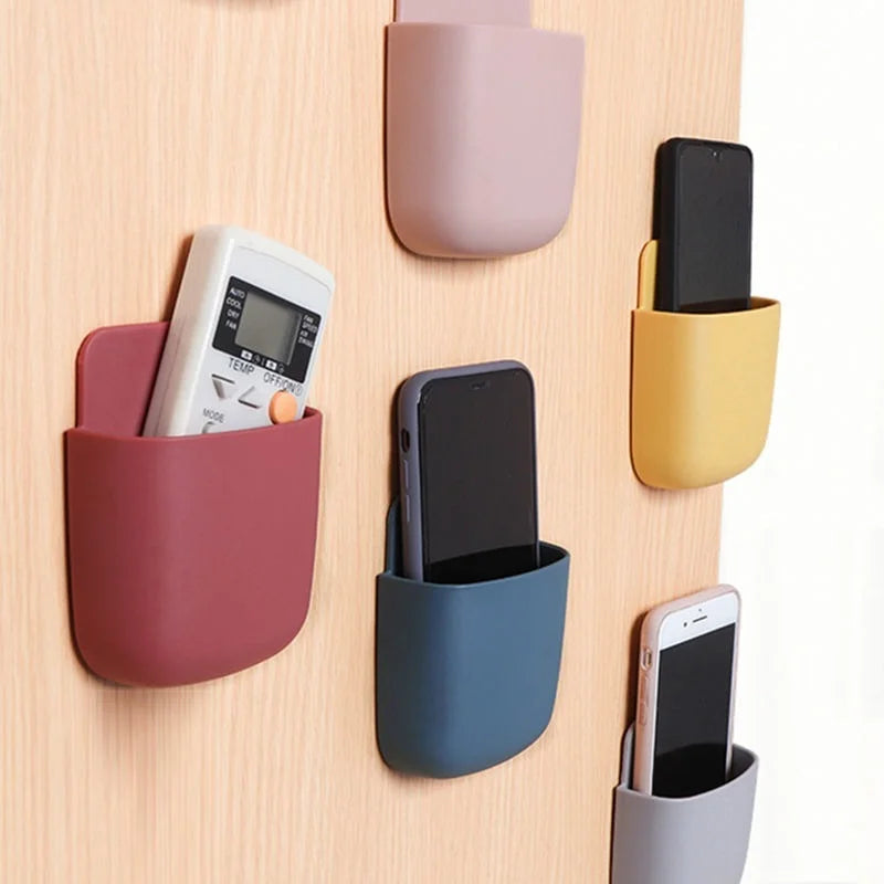 Wall-Mounted Storage Box – Phone & Remote Holder Stand
